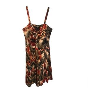 R&M Richards women summer midi dress with empire waist thick straps 18W